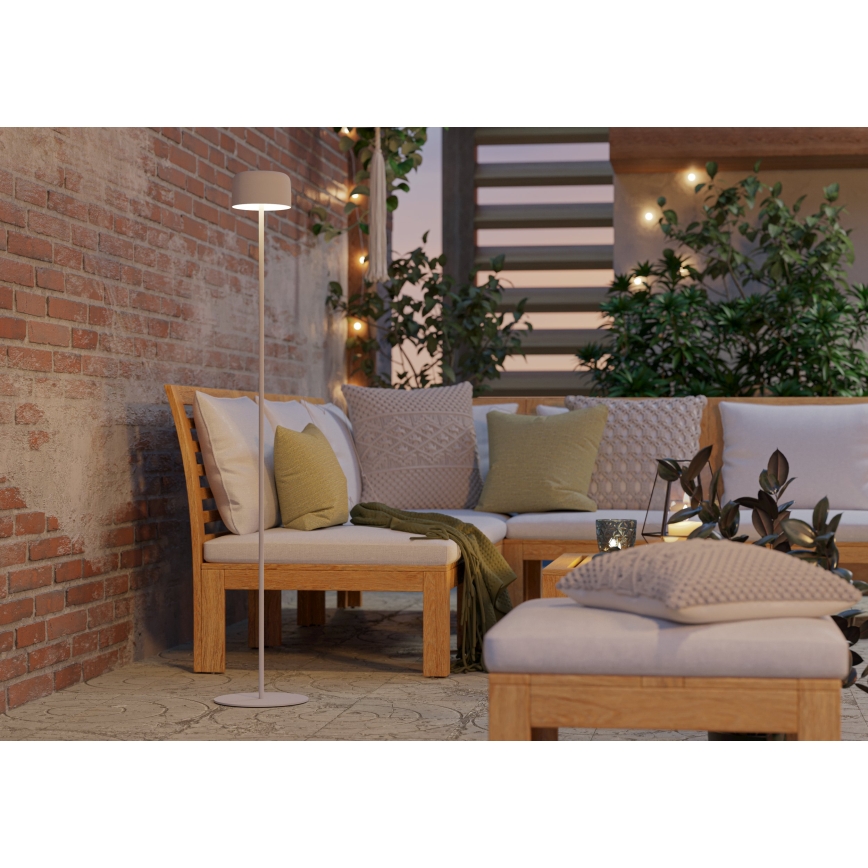 Eglo - LED Solární nabíjecí dotyková stojací lampa LED/2,8W/3,7V 1800 mAh IP44 bílá