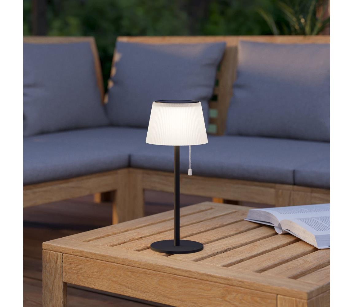 Eglo 901898 -LED Solární stolní lampa SCORDIANO LED/2,3W/3,7V 1800mAh IP44 černá 901898 Bílá,Černá