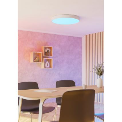 Eglo - LED RGBW Stmívatelné stropní svítidlo LED/36,5W/230V 2700-6500K pr. 69 cm bílá