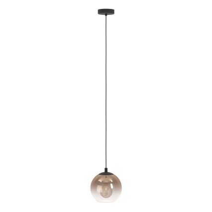 Eglo - Lustr na lanku 1xE27/60W/230V černá/béžová/kouřová