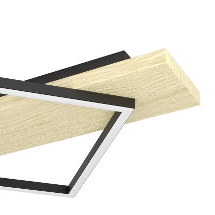 Eglo - LED Stropní svítidlo 2xLED/13W/230V + LED/16W černá/béžová