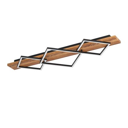 Eglo - LED Stropní svítidlo 2xLED/13W/230V + LED/16W černá/hnědá