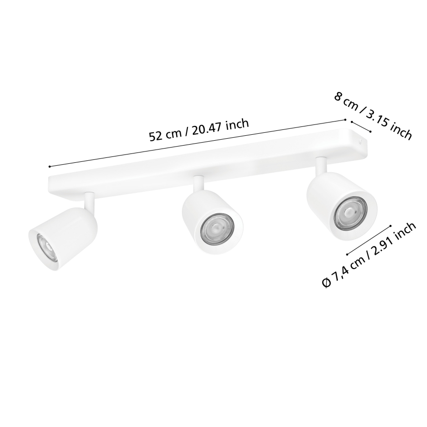 Eglo - Bodové svítidlo 3xGU10/10W/230V bílá