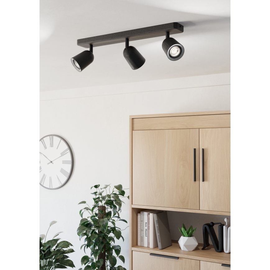 Eglo - Bodové svítidlo 3xGU10/10W/230V černá