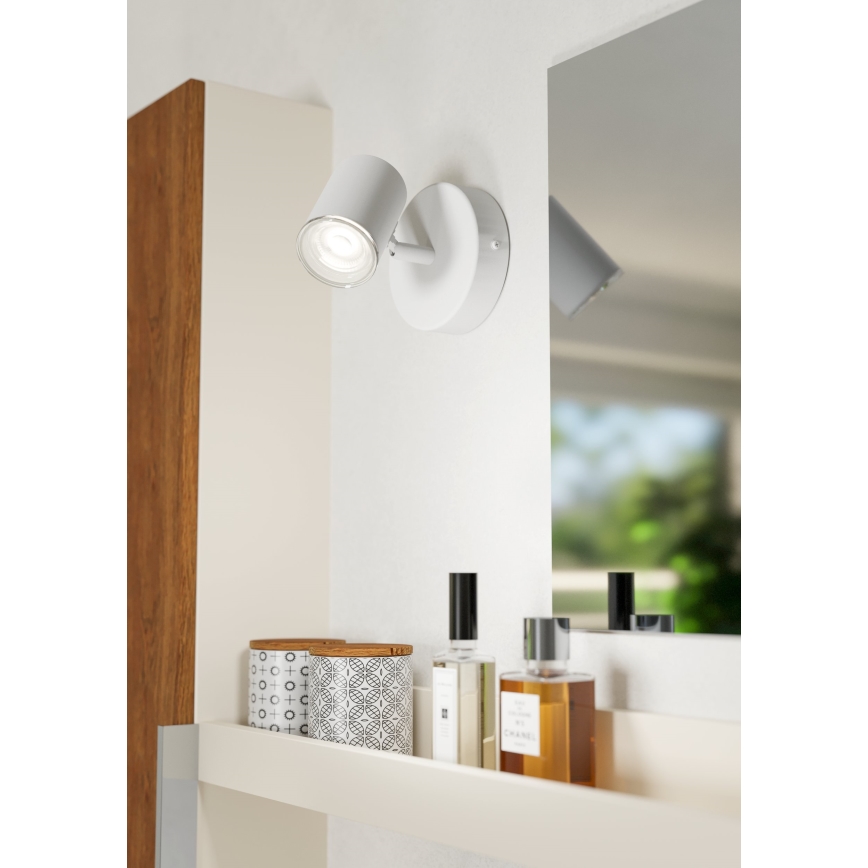 Eglo - Koupelnové nástěnné bodové svítidlo 1xGU10/5W/230V IP44 bílá