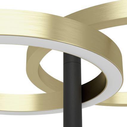 Eglo - LED Stmívatelná stojací lampa LED/16W/230V + LED/12W zlatá/černá