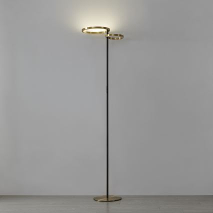 Eglo - LED Stmívatelná stojací lampa LED/16W/230V + LED/12W zlatá/černá