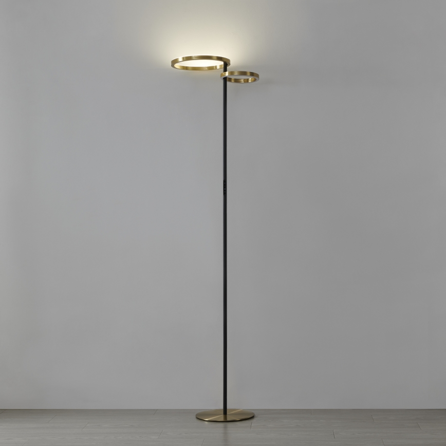 Eglo - LED Stmívatelná stojací lampa LED/16W/230V + LED/12W zlatá/černá