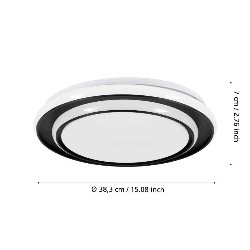 Eglo - LED Stropní svítidlo LED/24W/230V pr. 40 cm černá