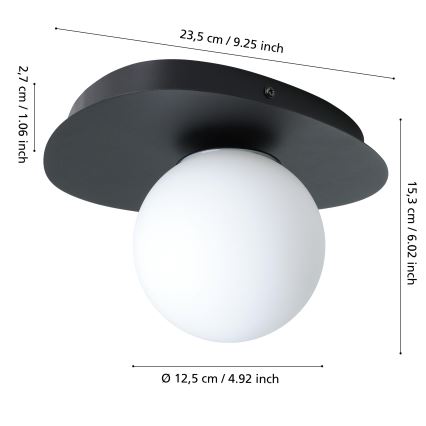 Eglo - LED Koupelnové nástěnné svítidlo 1xG9/4,2W/230V IP44 černá