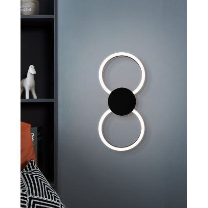 Eglo - LED Nástěnné svítidlo LED/20W/230V + LED/0,91W černá