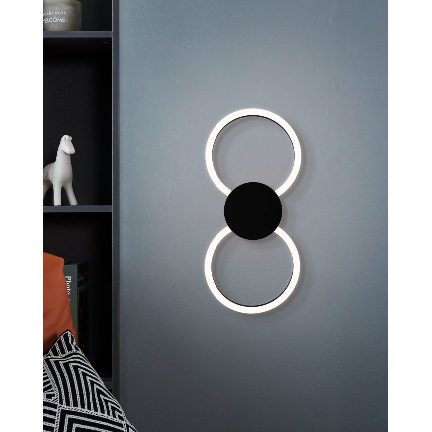 Eglo - LED Nástěnné svítidlo LED/20W/230V + LED/0,91W černá