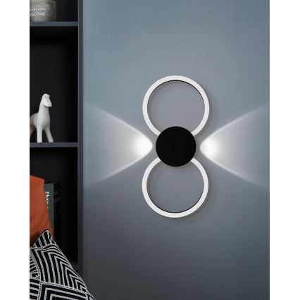 Eglo - LED Nástěnné svítidlo LED/20W/230V + LED/0,91W černá