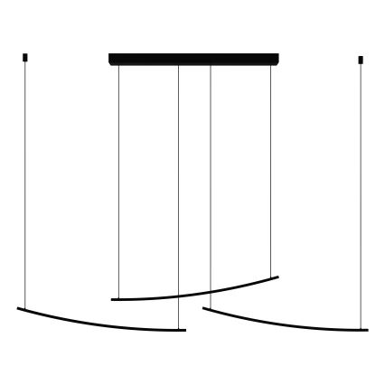 Eglo - LED Stmívatelný lustr na lanku LED/22W/230V 2700/4000/6500K černá