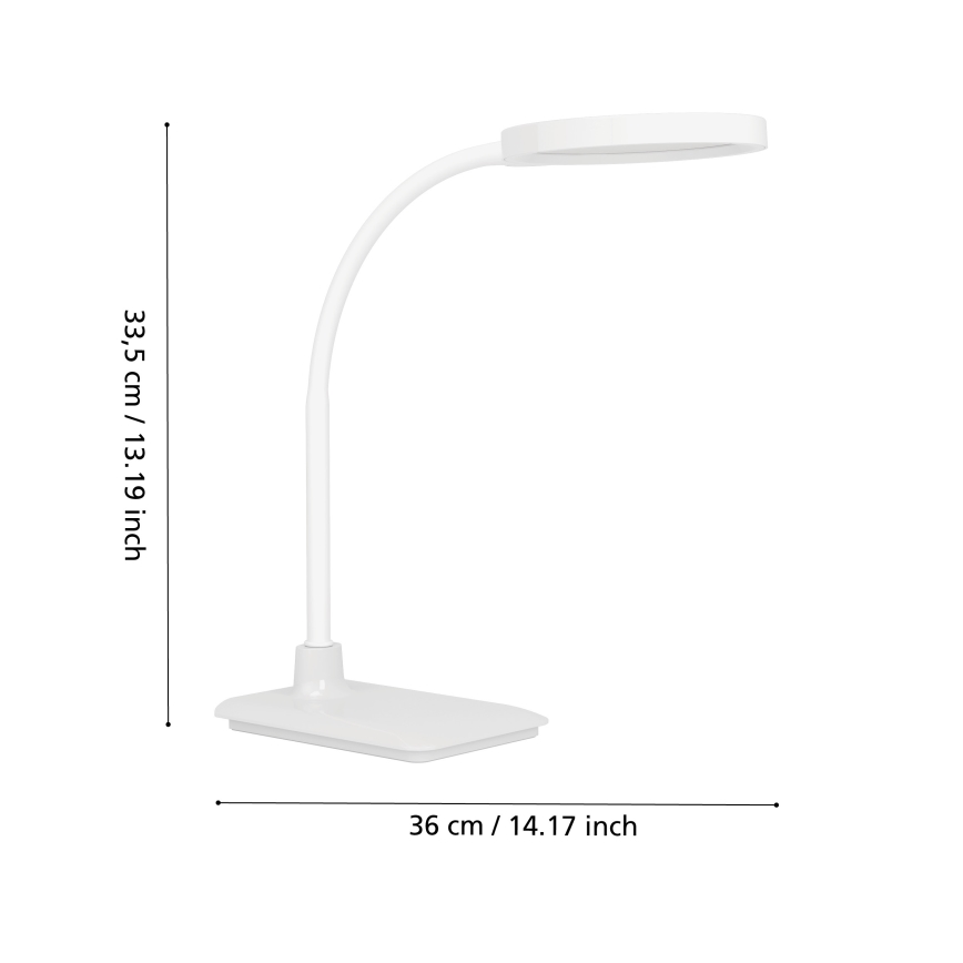 Eglo - LED Stmívatelná flexibilní stolní lampa LED/5,5W/230V 2700/4000/6500K bílá