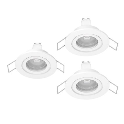 Eglo - SADA 3x LED Koupelnové podhledové bodové svítidlo 1xGU10/4,5W/230V IP44 bílá