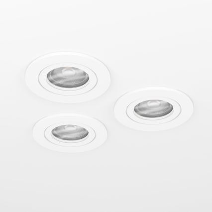 Eglo - SADA 3x LED Koupelnové podhledové bodové svítidlo 1xGU10/4,5W/230V IP44 bílá