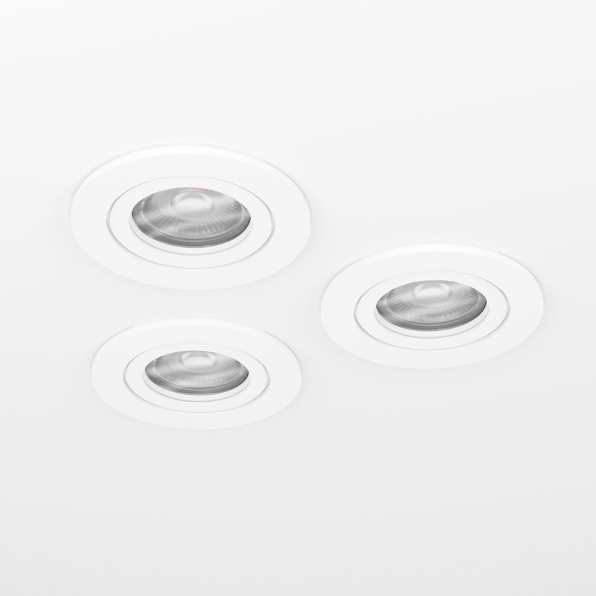 Eglo - SADA 3x LED Koupelnové podhledové bodové svítidlo 1xGU10/4,5W/230V IP44 bílá
