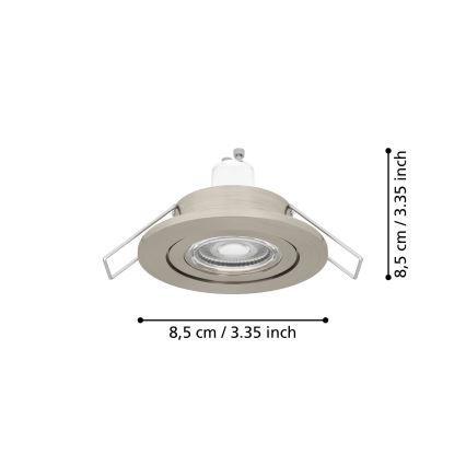 Eglo - LED Koupelnové podhledové bodové svítidlo 1xGU10/4,5W/230V IP44 matný chrom