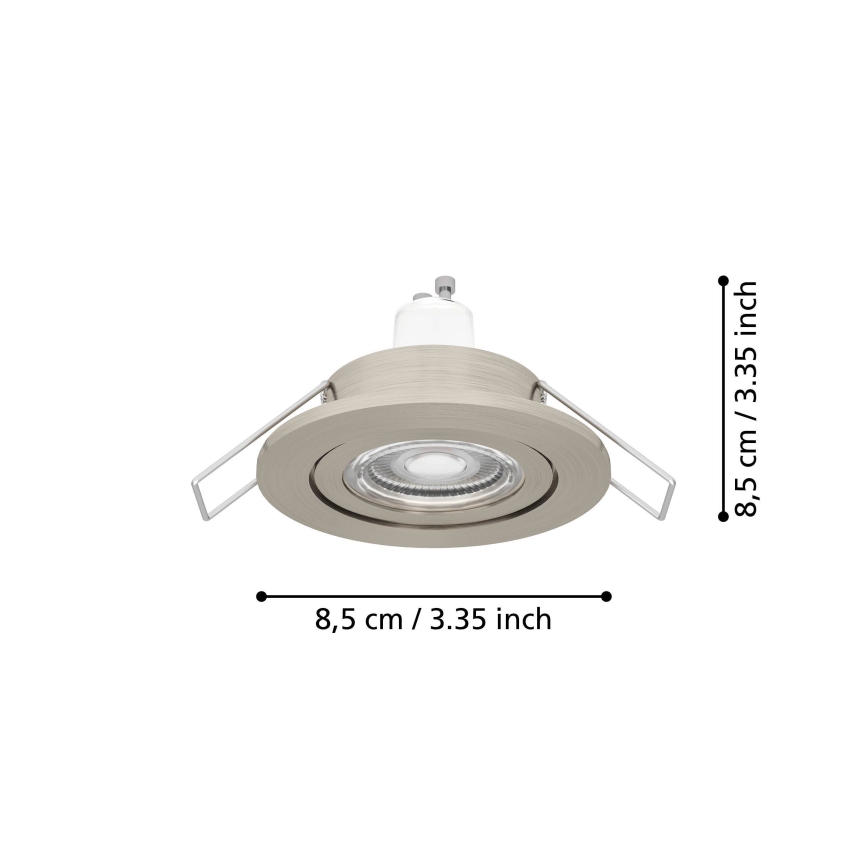 Eglo - LED Koupelnové podhledové bodové svítidlo 1xGU10/4,5W/230V IP44 matný chrom