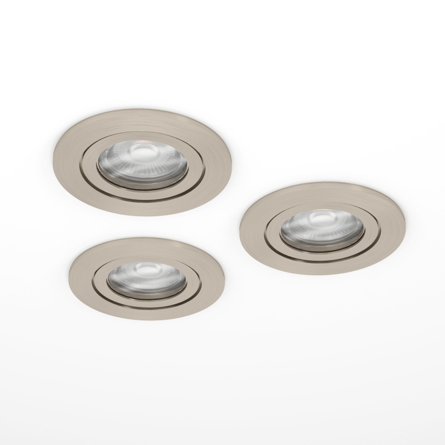 Eglo - SADA 3x LED Koupelnové podhledové bodové svítidlo 1xGU10/4,5W/230V IP44 matný chrom