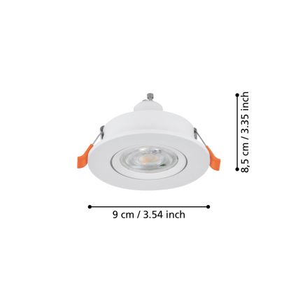 Eglo - LED Podhledové bodové svítidlo 1xGU10/4,5W/230V bílá