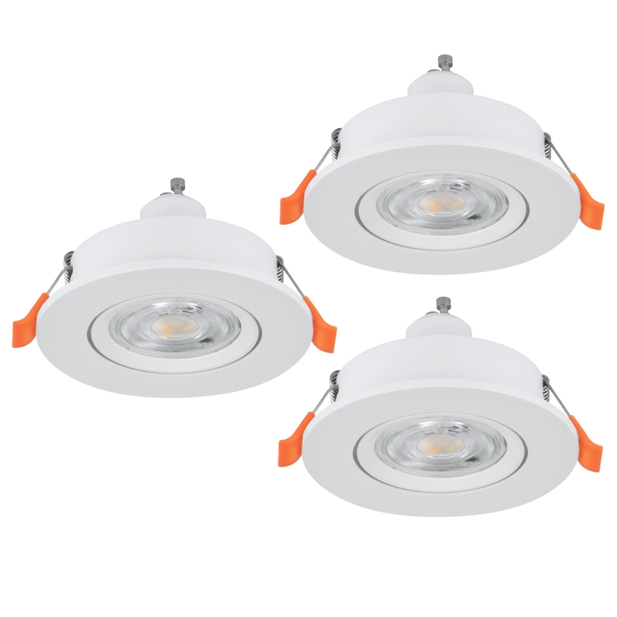 Eglo - SADA 3x LED Podhledové bodové svítidlo 1xGU10/4,5W/230V bílá