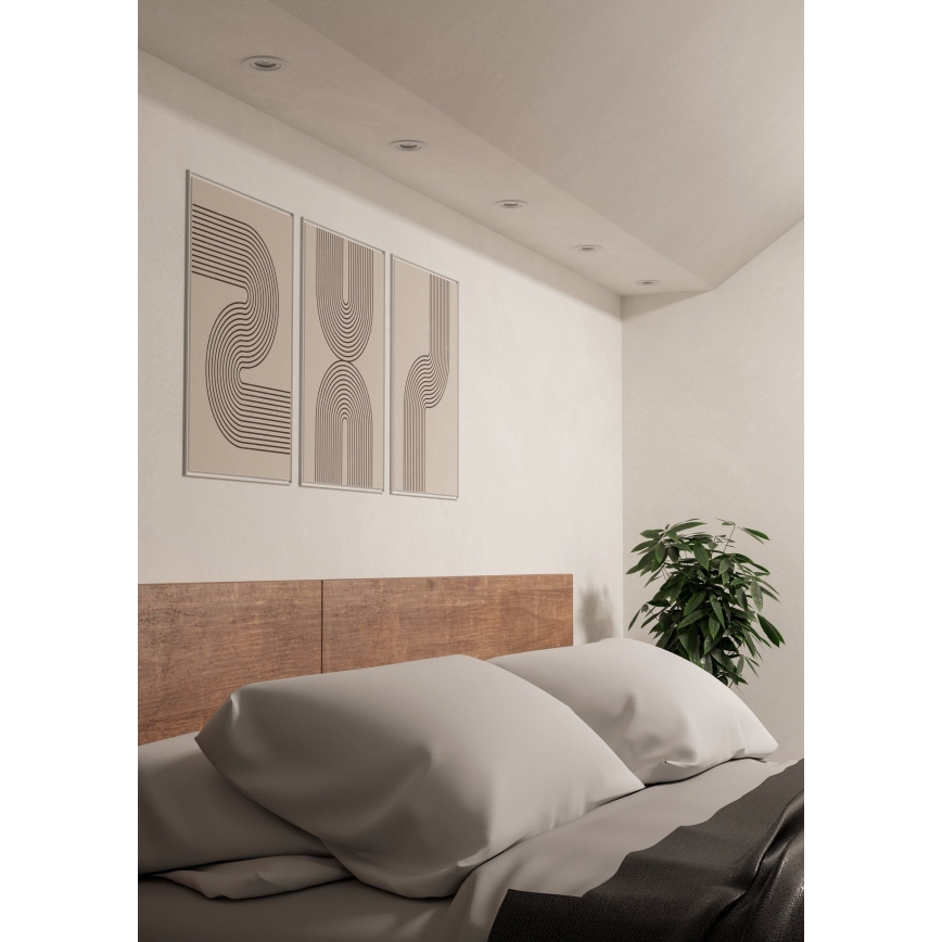 Eglo - SADA 3x LED Podhledové bodové svítidlo 1xGU10/4,5W/230V bílá