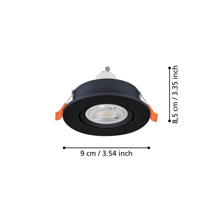 Eglo - LED Podhledové bodové svítidlo 1xGU10/4,5W/230V černá