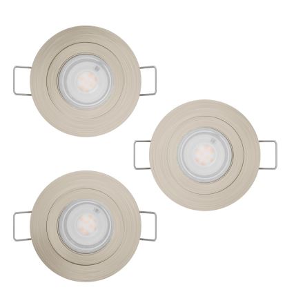 Eglo - SADA 3x LED Podhledové bodové svítidlo 1xGU10/4,5W/230V matný chrom