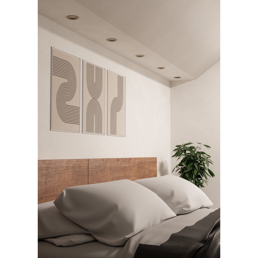 Eglo - SADA 3x LED Podhledové bodové svítidlo 1xGU10/4,5W/230V matný chrom