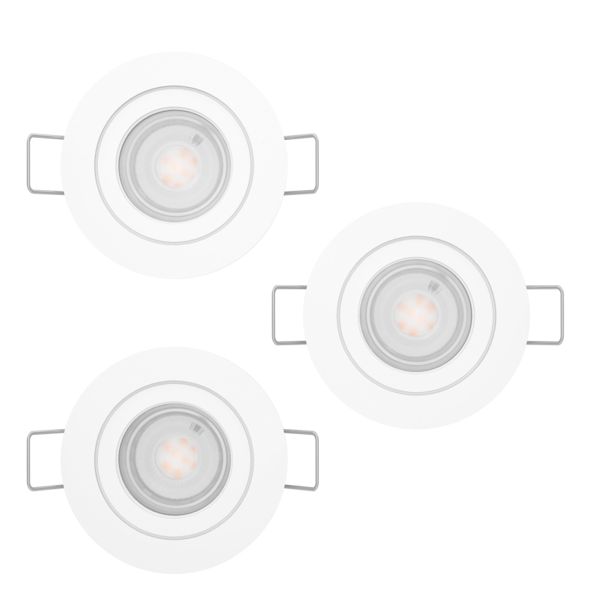 Eglo - SADA 3x LED Koupelnové podhledové bodové svítidlo 1xGU10/4,5W/230V IP44 bílá