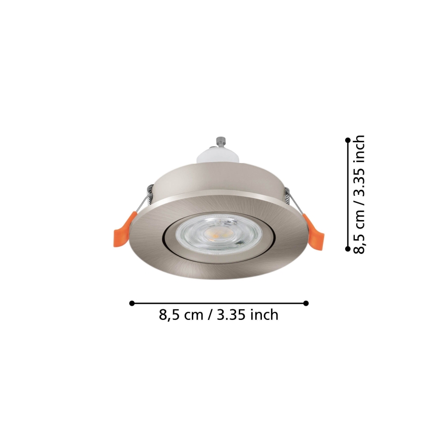 Eglo - LED Koupelnové podhledové bodové svítidlo 1xGU10/4,5W/230V IP44 matný chrom