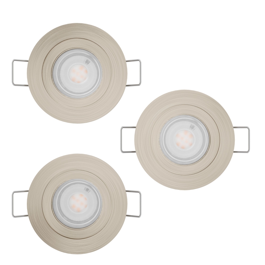 Eglo - SADA 3x LED Koupelnové podhledové bodové svítidlo 1xGU10/4,5W/230V IP44 matný chrom