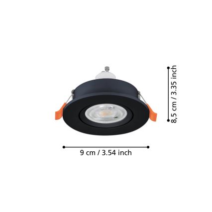 Eglo - LED Podhledové bodové svítidlo 1xGU10/4,5W/230V černá