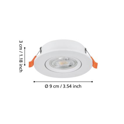 Eglo - LED Podhledové bodové svítidlo LED/4,8W/230V 2700/4000/6500K bílá