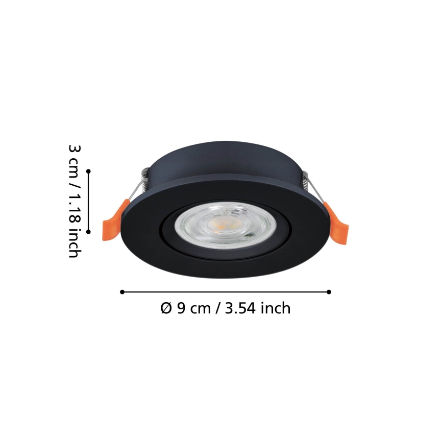 Eglo - LED Podhledové bodové svítidlo LED/4,8W/230V 2700/4000/6500K černá