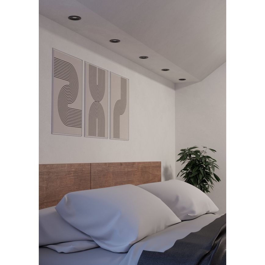 Eglo - SADA 5x LED Podhledové bodové svítidlo LED/4,8W/230V 2700/4000/6500K černá