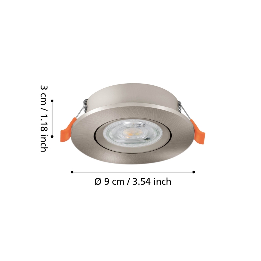 Eglo - LED Podhledové bodové svítidlo LED/4,8W/230V 2700/4000/6500K matný chrom