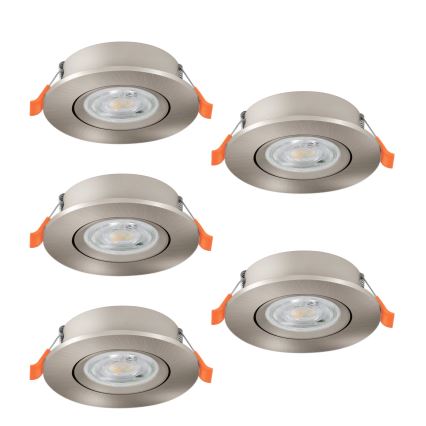 Eglo - SADA 5x LED Podhledové bodové svítidlo LED/4,8W/230V 2700/4000/6500K matný chrom