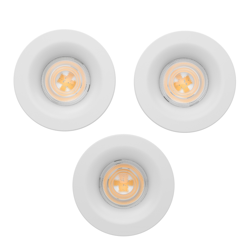 Eglo - SADA 3x LED Koupelnové podhledové svítidlo LED/4,9W/230V 2700/4000/6500K pr. 8,8 cm IP65 bílá