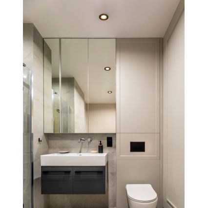 Eglo - SADA 3x LED Koupelnové podhledové svítidlo LED/4,9W/230V 2700/4000/6500K pr. 8,8 cm IP65 černá