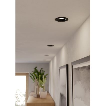 Eglo - SADA 3x LED Koupelnové podhledové svítidlo LED/4,9W/230V 2700/4000/6500K pr. 8,8 cm IP65 černá