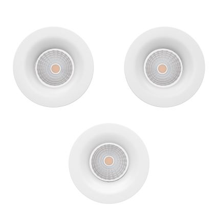 Eglo - SADA 3x LED Stmívatelné podhledové svítidlo LED/4,8W/230V pr. 8,8 cm bílá
