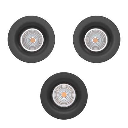 Eglo - SADA 3x LED Stmívatelné podhledové svítidlo LED/4,8W/230V pr. 8,8 cm černá