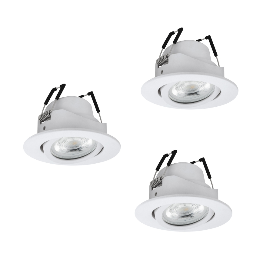 Eglo - SADA 3x LED RGBW Stmívatelné podhledové svítidlo LED/4,7W/230V 2700-6500K bílá