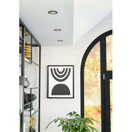 Eglo - LED Stmívatelné koupelnové podhledové svítidlo LED/4,8W/230V 2700/4000/6500K IP44 černá