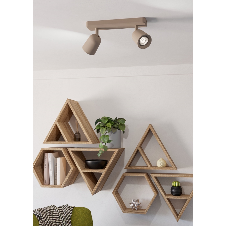Eglo - Bodové svítidlo 2xGU10/10W/230V béžová