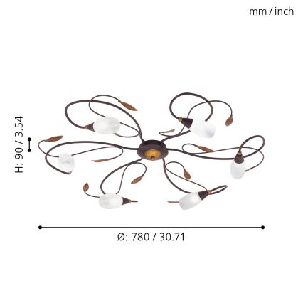 EGLO - Lustr přisazený 6xG9/40W