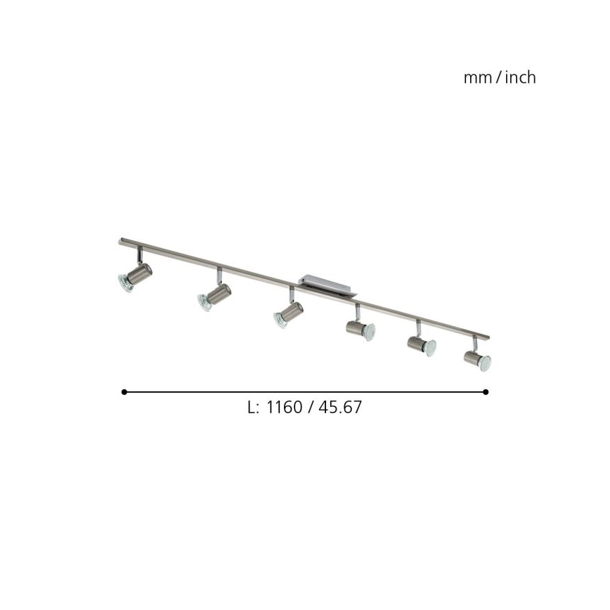 EGLO - Stropní svítidlo 6xGU10/LED/3W